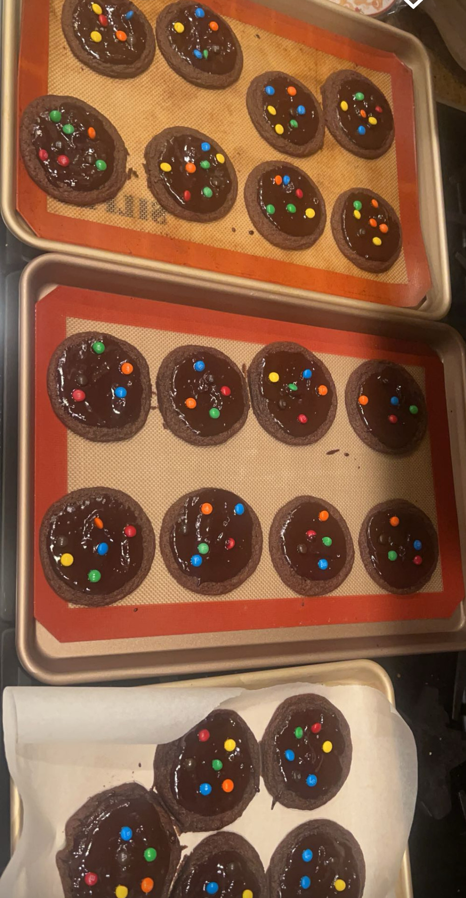 Chocolate M&M Cookies